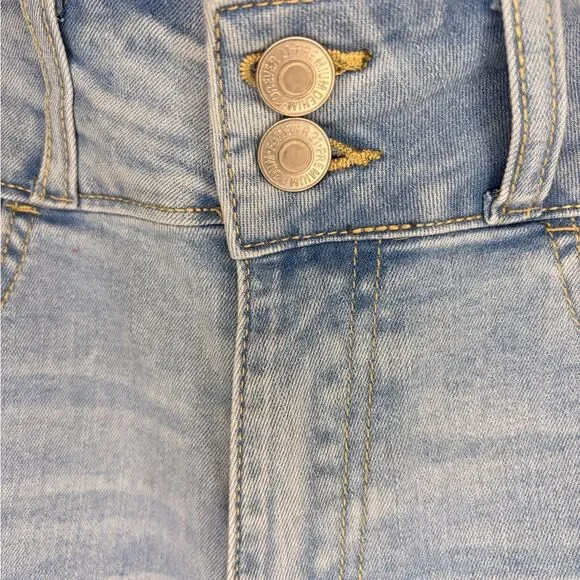 Forever 21 High Waist Light Blue Shorts - Picture 2 of 6